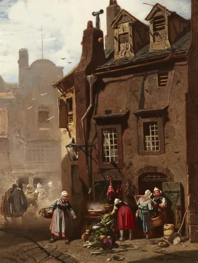 Market Day in a Medieval Town