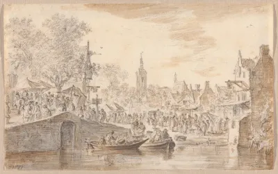 Market near a Canal