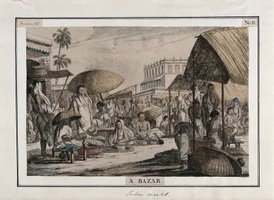 Market scene, Calcutta, West Bengal