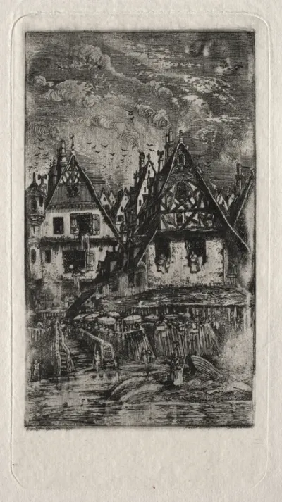 Marketplace with Parasols