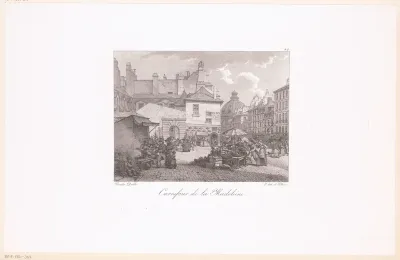 Markt op de Place de la Madeleine in Parijs