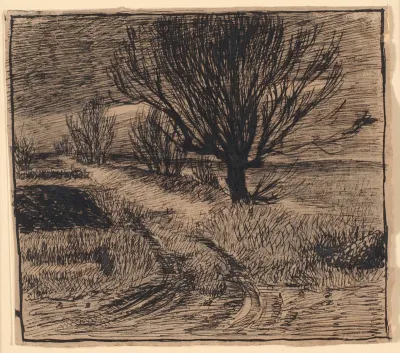 Markvej ved Lindenborg, vinter