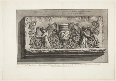 Marmorrelief i Aldobrandini-haven nær SS. Domenico e Sisto på Monte Magna, Napoli