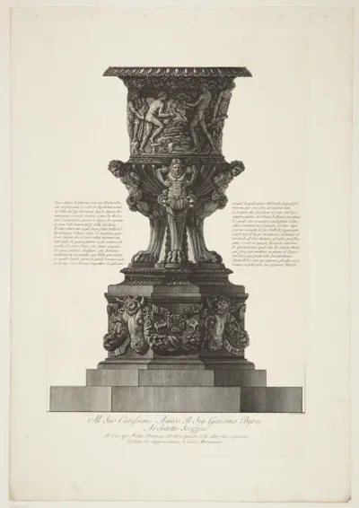 Marmorvase med sokkel fra Hadrians Villa, Tivoli
