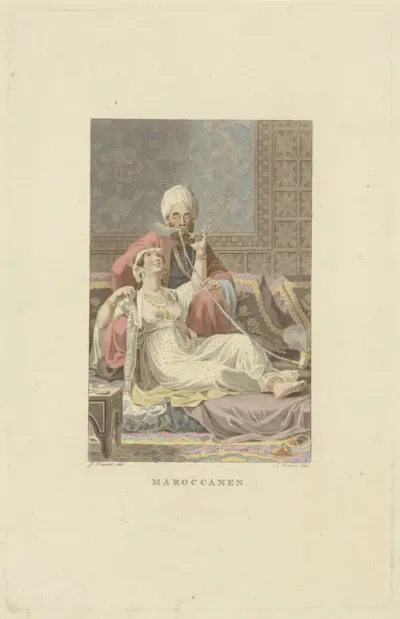 Marokkaans paar in theehuis