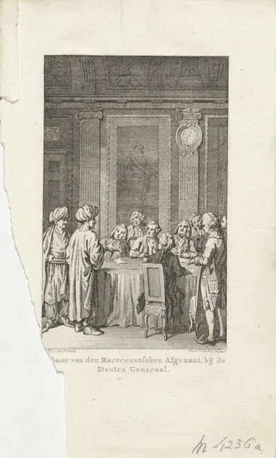 Marokkaanse afgezant op gehoor bij de Staten-Generaal, 1770