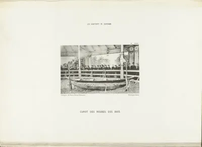 Marronkorjalen met toeschouwers op de Koloniale Tentoonstelling, Amsterdam 1883