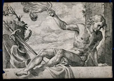 Mars [Ares]. Etching by O. Fialetti