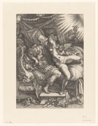 Mars en Venus als geliefden