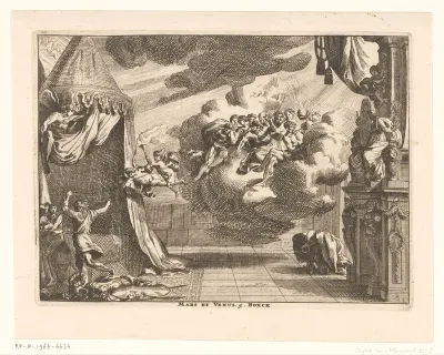 Mars en Venus door Vulcanus verrast