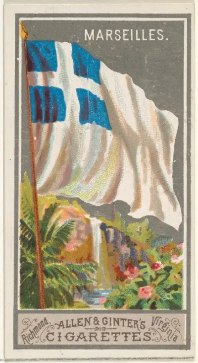 Marseilles, from the City Flags series (N6) for Allen & Ginter Cigarettes Brands
