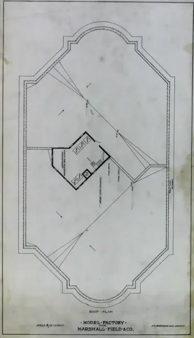 Marshall Field & Company Model Factory, Chicago, Illinois, Roof Plan