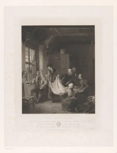 Marskramer in een woonkamer