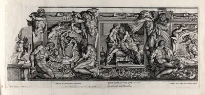 Marsyas being flayed by Apollo; Juno (Hera) and Jupiter (Zeus); the rape of Oreithyia by Boreas