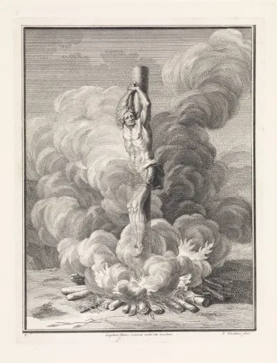 Martelaar op brandstapel