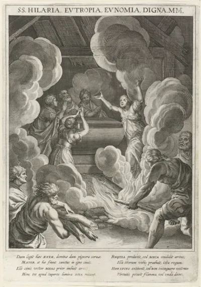 Martelaarsdood van de heiligen Hilaria, Digna, Eunomia en Euprepia