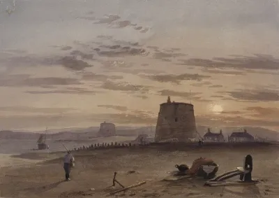 Martello Tower ved St. Leonards ved solnedgang