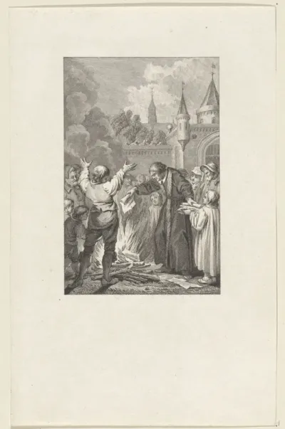 Martin Luther verbrandt de pauseijke bul