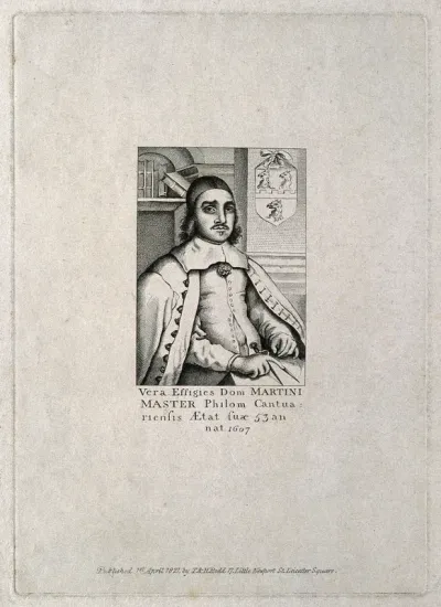 Martin Master. Engraving, 1821, after R. Gaywood, 1660