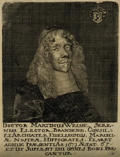 Martin Weisse. Line engraving, 1671