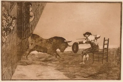 Martincho's Recklessness in the Ring at Zaragoza (Temeridad de Martincho en la plaza de Zaragoza), from the series Tauromaquia