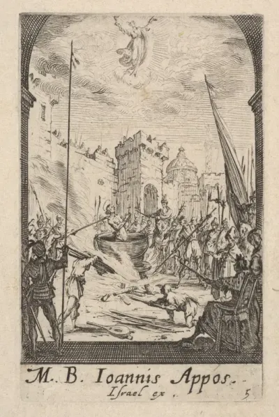 Martyrdom of Saint John the Evangelist, from "The Little Apostles" (Les Petits Apôtres)