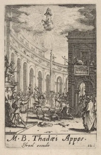 Martyrdom of Saint Thaddeus, from "The Little Apostles" (Les Petits Apôtres)
