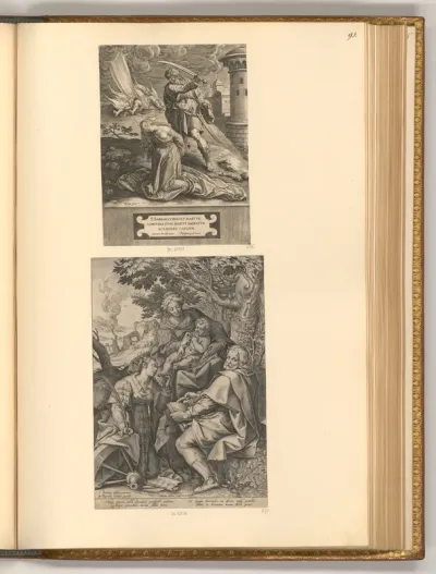 Martyrium der hl. Barbara; Hl. Katherina mit heiliger Familie