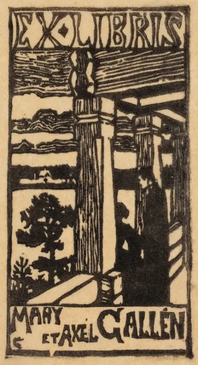 Mary and Axel Gallén's ex-libris