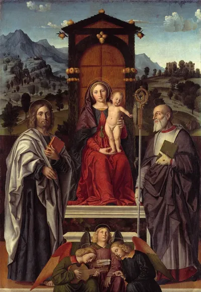 Mary and Child Enthroned with Saints