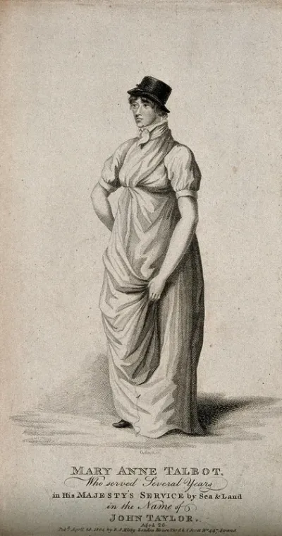 Mary Anne Talbot, a woman who passed as a male soldier and sailor