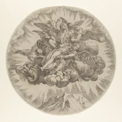 Mary Magdalen carried to Heaven