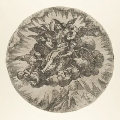 Mary Magdalen carried to Heaven