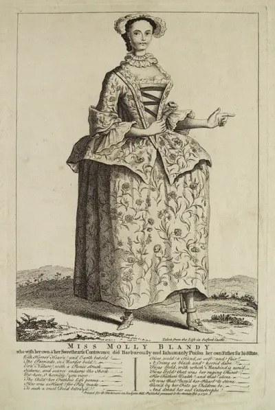 Mary (Molly) Blandy, before her execution for poisoning her father