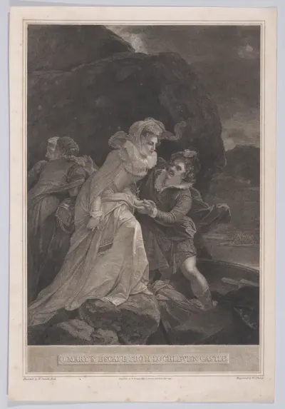 Mary, Queen of Scots escaping Lochleven Castle (from "The History of England")
