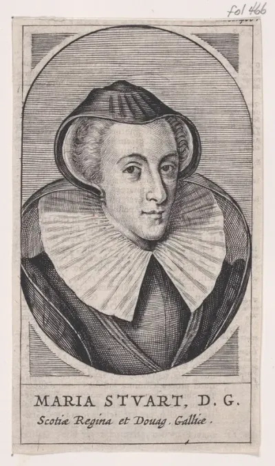 Mary, Queen of Scots (from "Famiani Stradae Romani E Societate Jesu De Bello Belgico Decas Secunda," folio 466)