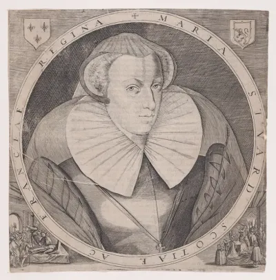 Mary, Queen of Scots (from "Historia Belgica nostri potissimum temporis, Belgii sub quatuor Burgundis et totidem Austriacis Principibus conjunctionem et gubernationem breviter," page 410)