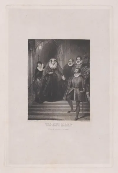 Mary, Queen of Scots going forth to execution, plate X from "Friendship's Offering: A Literary Album, and Christmas and New Year's Present"