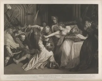 Mary, Queen of Scots witnessing the murder of David Rizzio