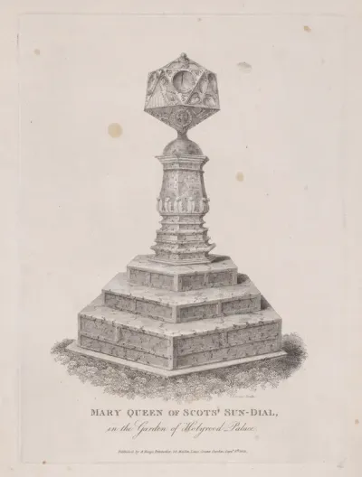 Mary, Queen of Scots's Sundial, in the garden of Holyrood Palace