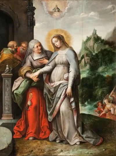 Mary visits her cousin Elizabeth