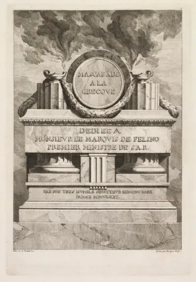 Mascarade à la Grecque: Dedication Page