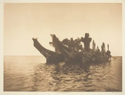 Masked Dancers in Canoes-Qagyuhl A