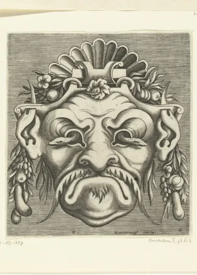 Masker met twee slangen die uit de oogkassen kijken