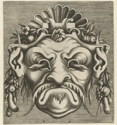 Masker met twee slangen die uit de oogkassen kijken