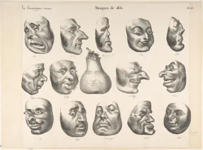 Masks of 1831, published in La Caricature