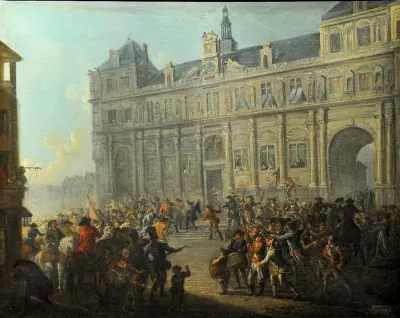 Massacre de Flesselles sur les marches de l'Hôtel de Ville, le 14 juillet 1789
