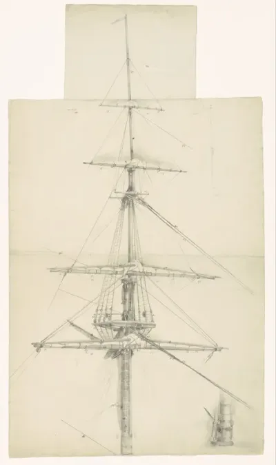 Mast van een zeilschip
