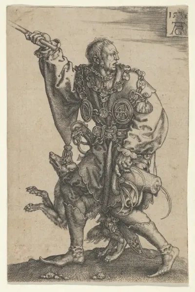 Master of Ceremonies with a Dog, from "The Large Wedding Dancers"