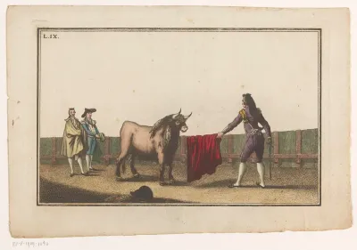 Matador daagt een stier uit
